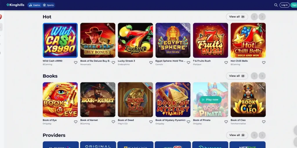 Casino games Kinghills
